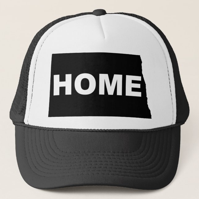 North Dakota Home Away From State Ball Cap Hat (Front)