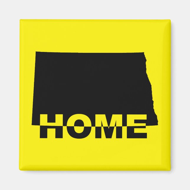 North Dakota Home Away From State Fridge Magnet (Front)