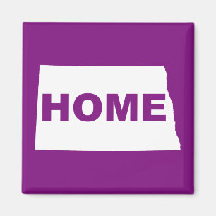 North Dakota Home Away From State Fridge Magnet
