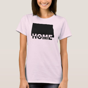 North Dakota Home Away From State T-Shirt Tees