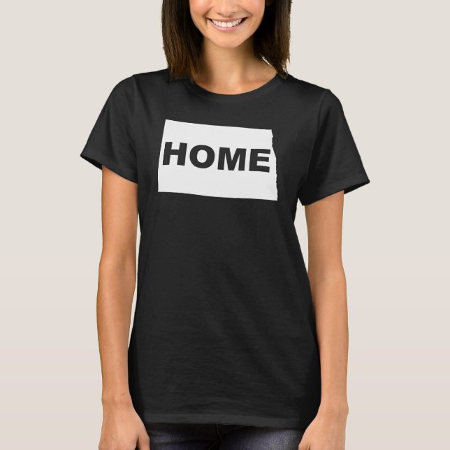 North Dakota Home Away From State T-Shirt Tees (Front)