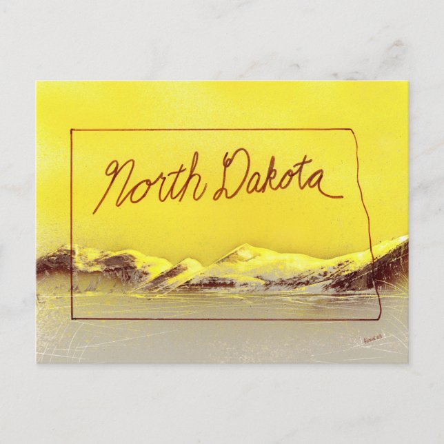 North Dakota Land Postcard (Front)