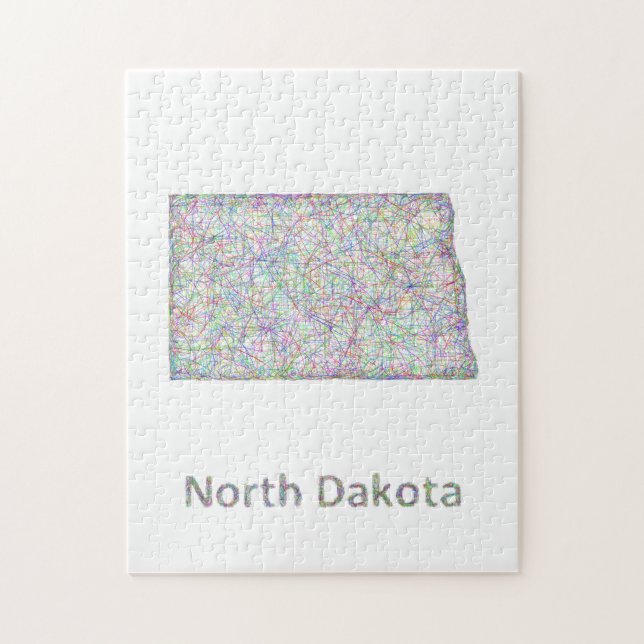 North Dakota map Jigsaw Puzzle (Vertical)