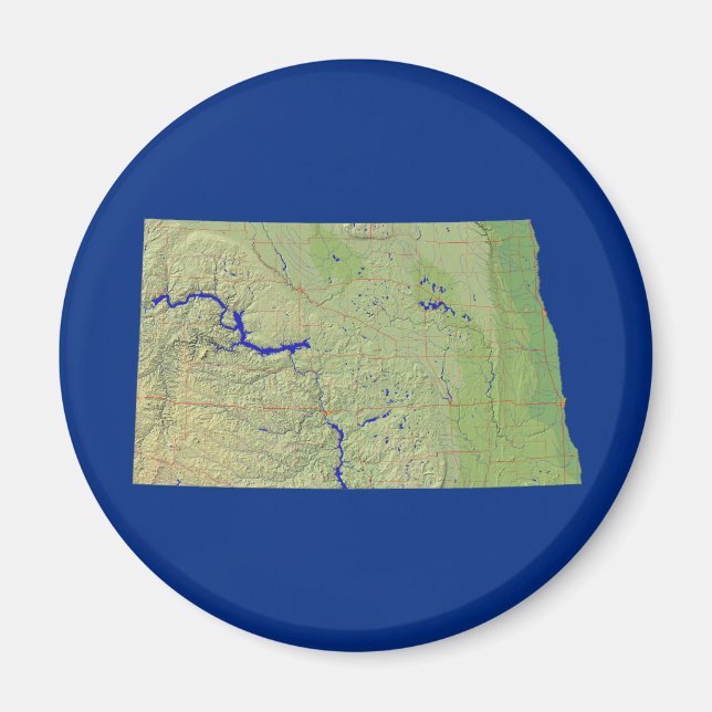 North Dakota Map Magnet (Front)