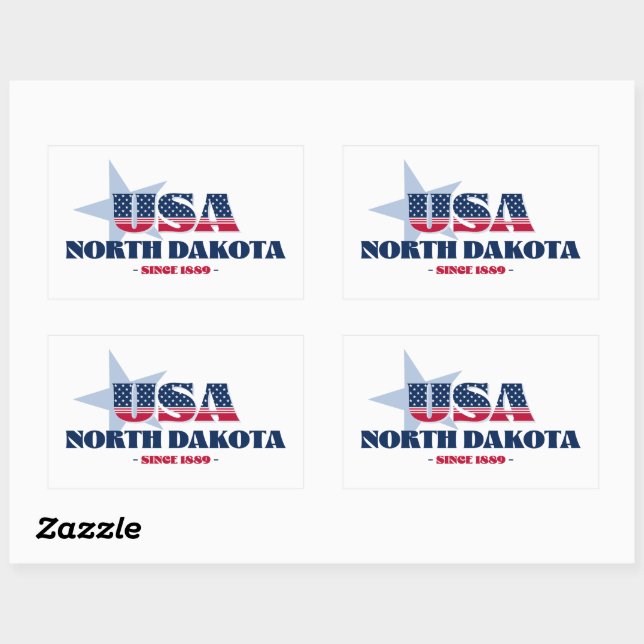 North Dakota My Home State Sticker (Sheet)