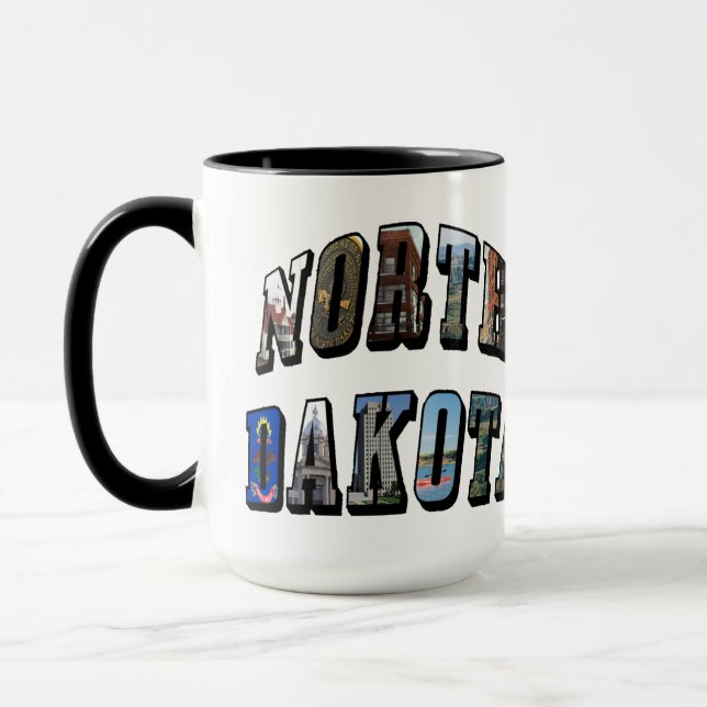North Dakota Picture Text Mug (Left)