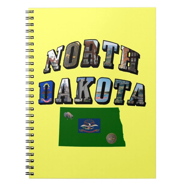 North Dakota Picture Text Notebook (Front)