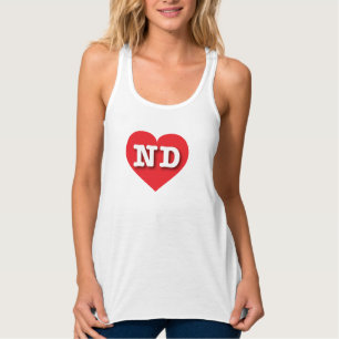 North Dakota Red Heart - I love ND Singlet