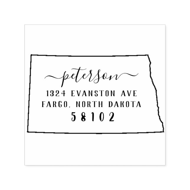 North Dakota Return Address Stamp Self-Inking (Design)