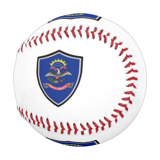 North Dakota shield flag baseball (Front Right)