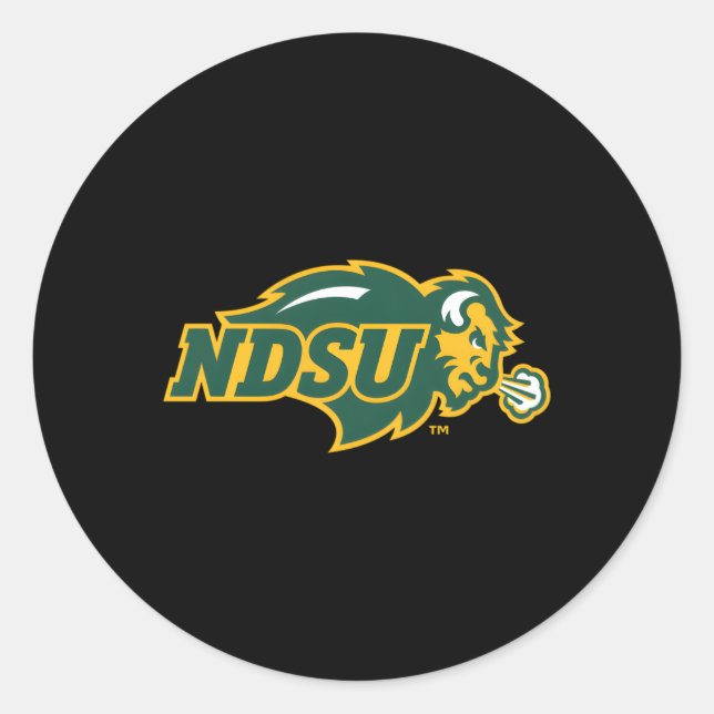 North Dakota State Bison Icon Classic Round Sticker (Front)