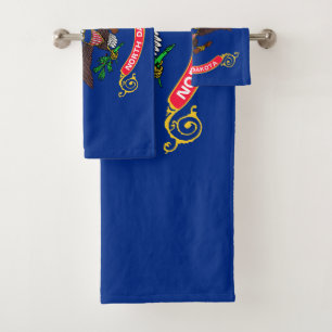North Dakota State Flag Bath Towel Set
