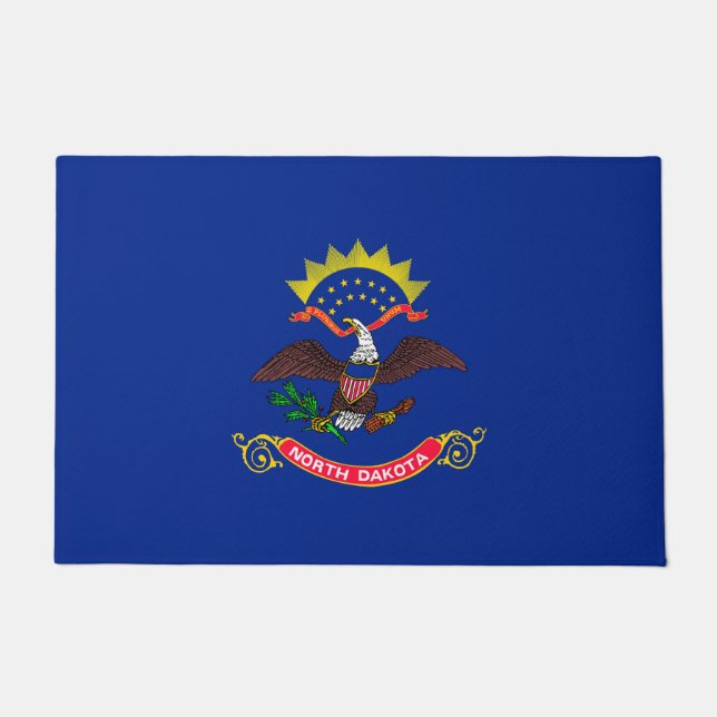 North Dakota State Flag Design Doormat (Front)