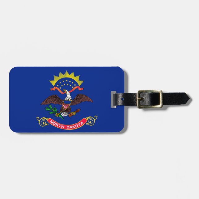North Dakota State Flag Design Luggage Tag (Front Horizontal)