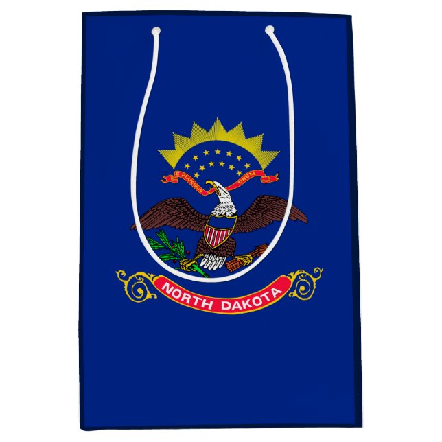 North Dakota State Flag Design Medium Gift Bag (Front)