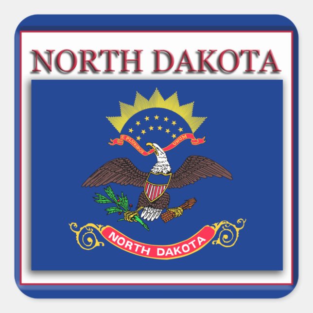 North Dakota State Flag Design Sticker (Front)