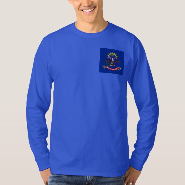 North Dakota State Flag Design T-Shirt (Front)