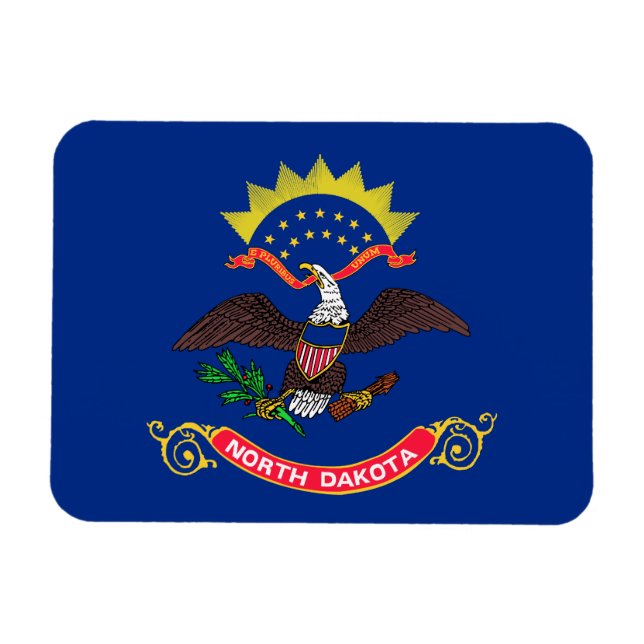 North Dakota State Flag Magnet (Horizontal)