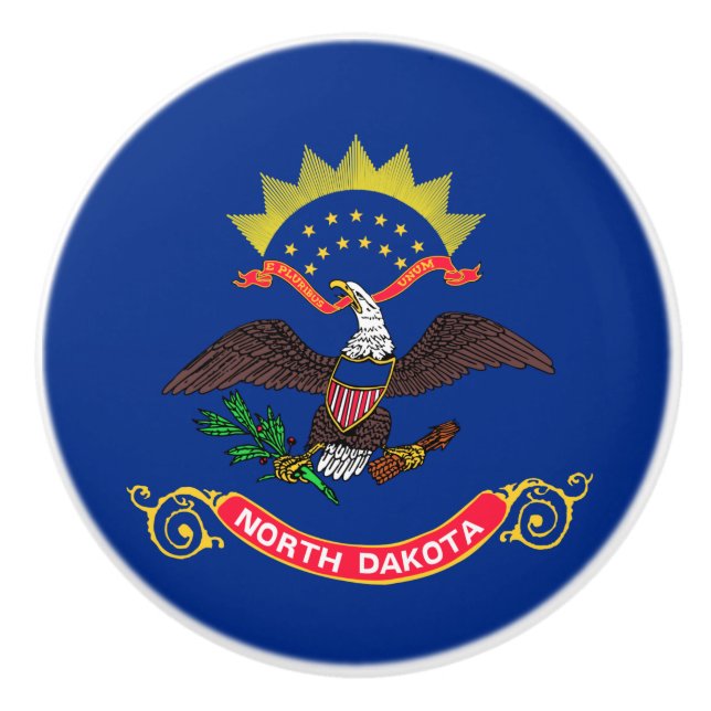 North Dakota State Flag (North Dakotan) Ceramic Knob (Front)