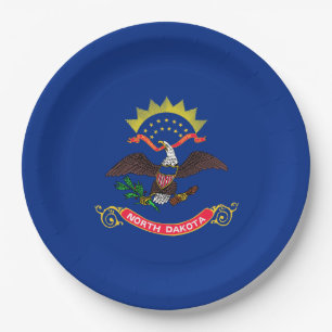North Dakota State Flag (North Dakotan) (US State) Paper Plate