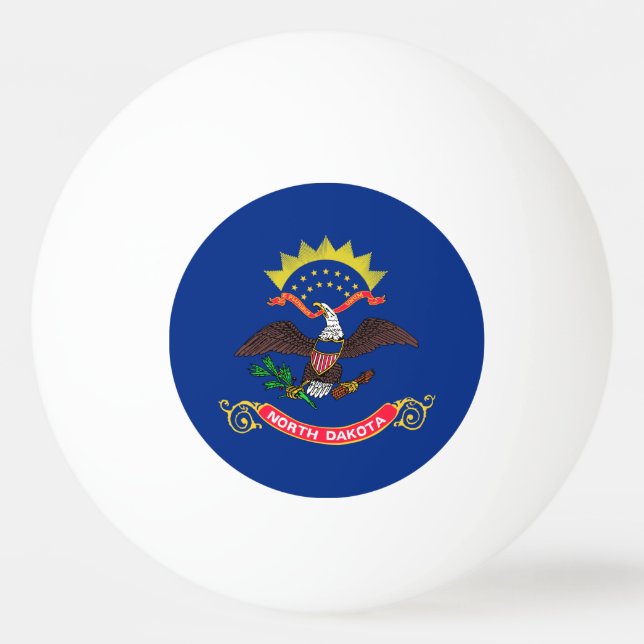 North Dakota State Flag Ping Pong Ball (Front)
