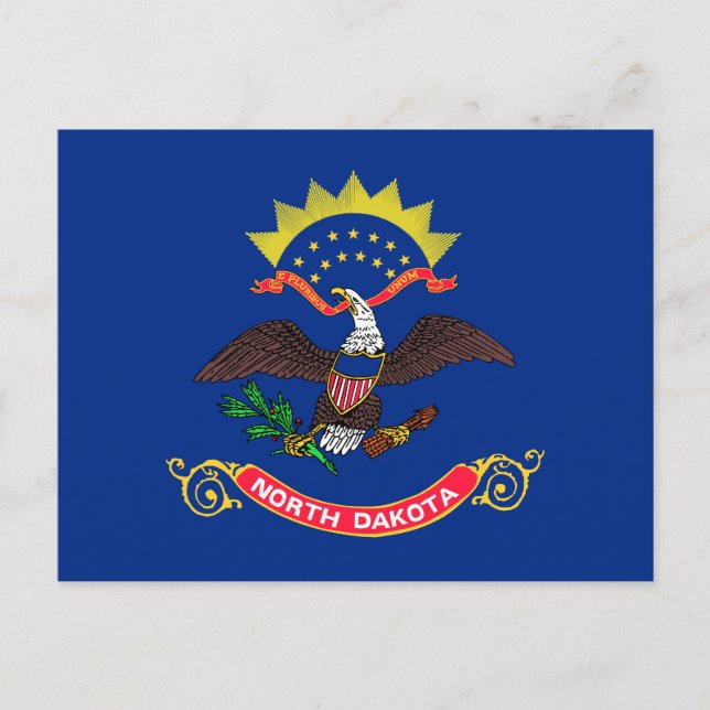 North Dakota State Flag Postcard (Front)