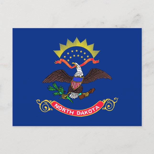 North Dakota State Flag Postcard (Front)