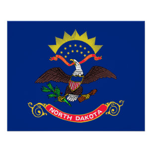 North Dakota State Flag Poster