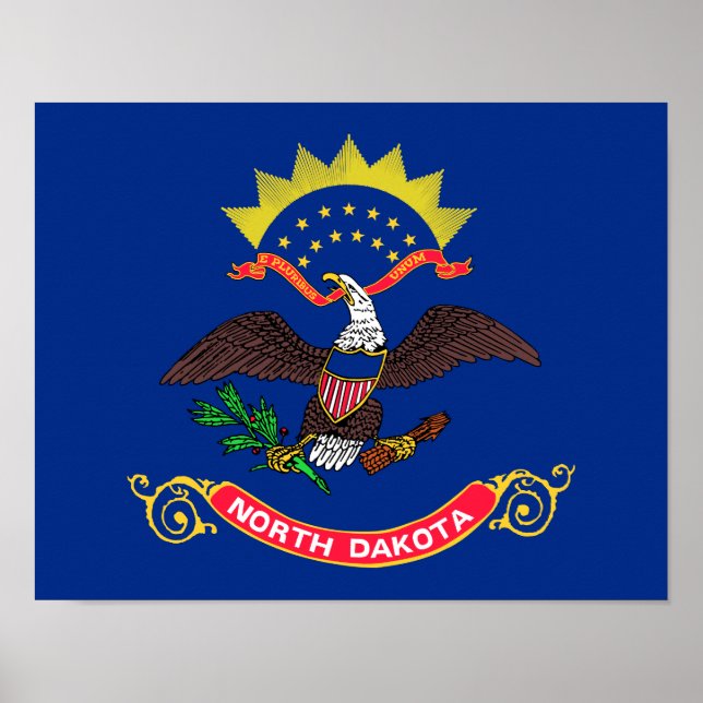 North Dakota State Flag Poster (Front)