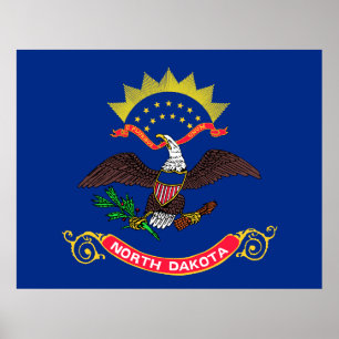 North Dakota state flag Poster