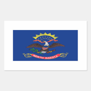 North Dakota State flag Rectangular Sticker
