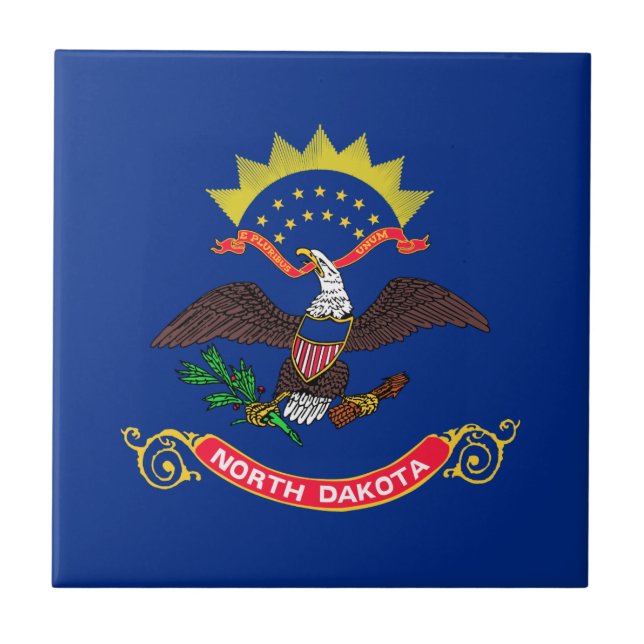 North Dakota State Flag Tile (Front)