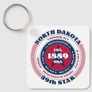 North Dakota State Keychain