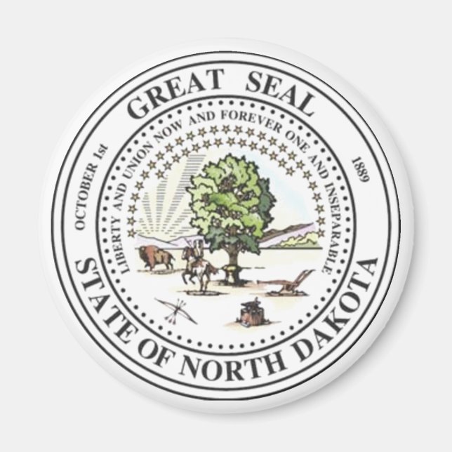 North Dakota State Seal Magnet (Front)