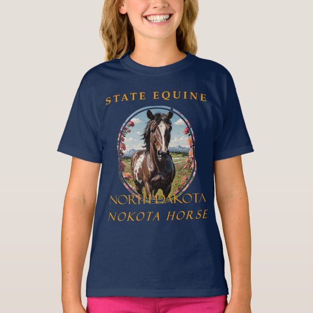 North Dakota Territory Horse The Nokota T-Shirt (Front)