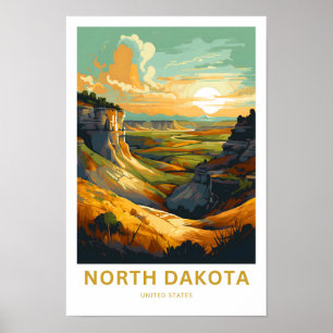 North Dakota United States Travel Print