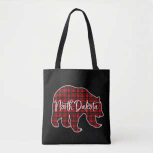 North Dakota USA Born & Raised Retro US State Xmas Tote Bag