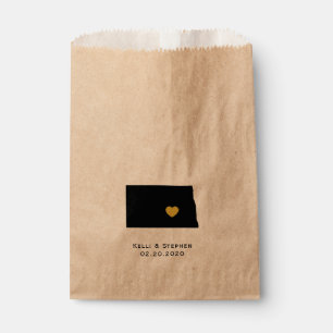 North Dakota Wedding Favour Treat Sacks, Gift Bags