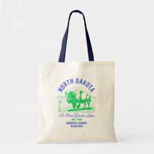 North Dakota Wedding Welcome Bag, State Love Tote Bag