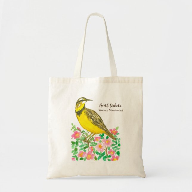 North Dakota Western Meadowlark Museum Tote Bag (Front)