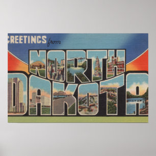 North DakotaLarge Letter ScenesNorth Dakota Poster
