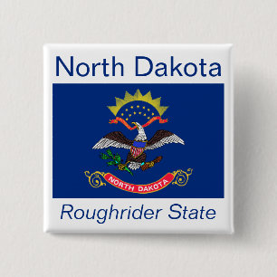 North Dakotan Flag Button