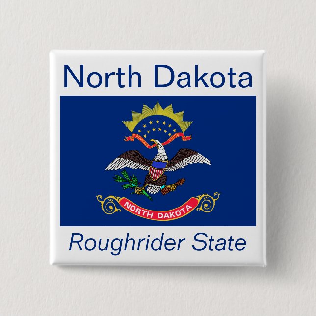 North Dakotan Flag Button (Front)