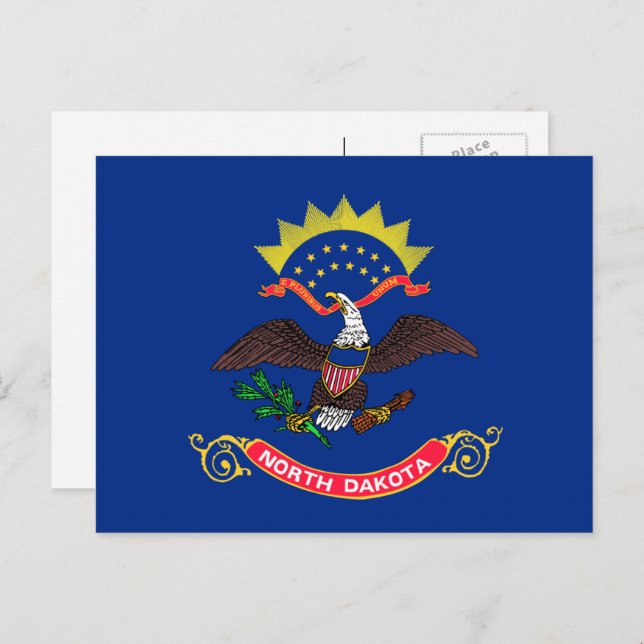 North Dakotan Flag, Flag of North Dakota Postcard (Front/Back)