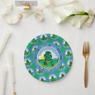 North Dakotan Seal, North Dakota Paper Plate