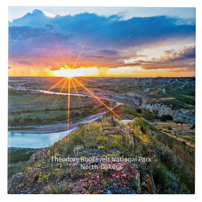 North Dakota's Theodore Roosevelt Park Tile (Front)