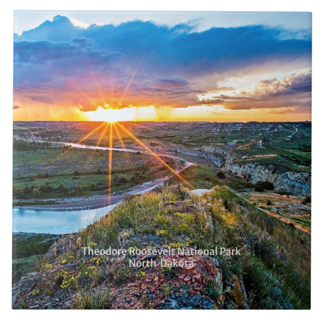 North Dakota's Theodore Roosevelt Park Tile (Front)