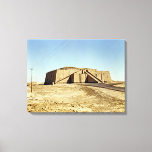 North-eastern facade of the ziggurat, c.2100 BC Canvas Print