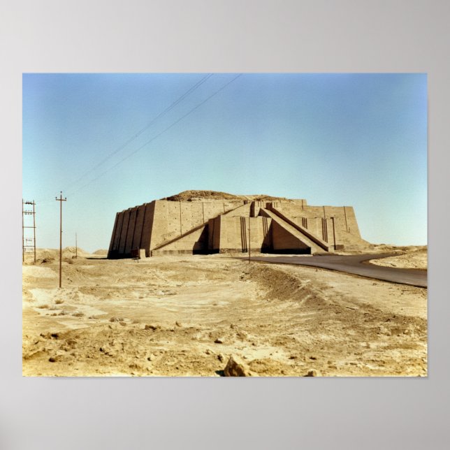 North-eastern facade of the ziggurat, c.2100 BC Poster (Front)