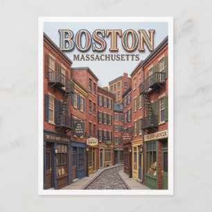 North End Boston Massachusetts Postcard